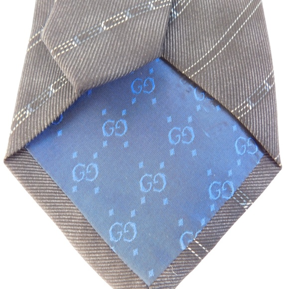 GUCCI MONOGRAM LOGO SILK TIE - Picture 5 of 6